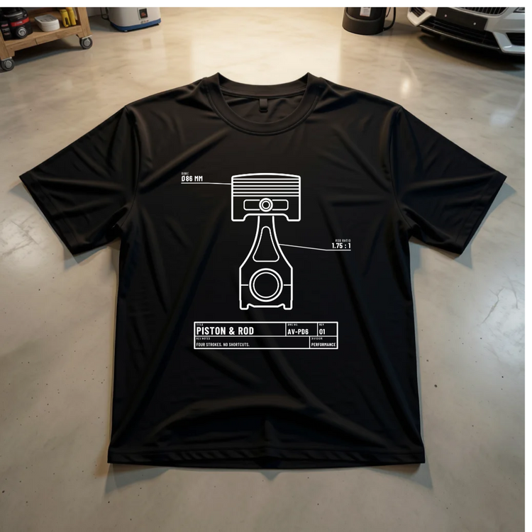 Piston & Rod — Engine Internals Blueprint Tee